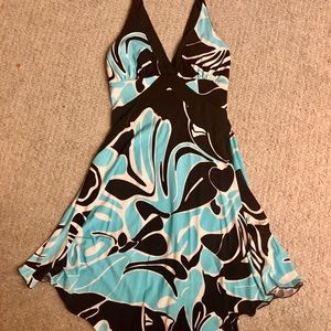 Cute retro floral halter dress
